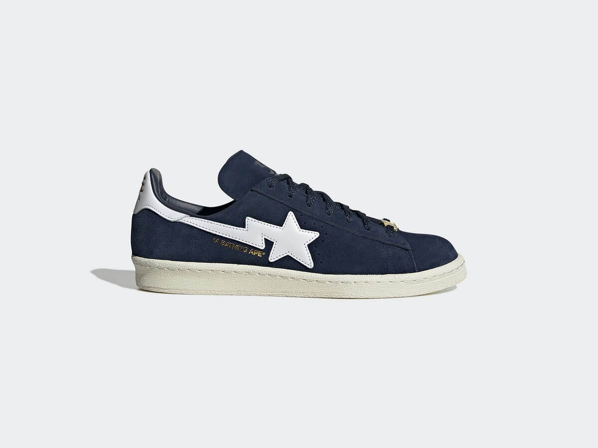 adidas Originals x BAPE - Campus 80s - Collegiate Navy/Cloud White/Gold Metallic - ID4770
