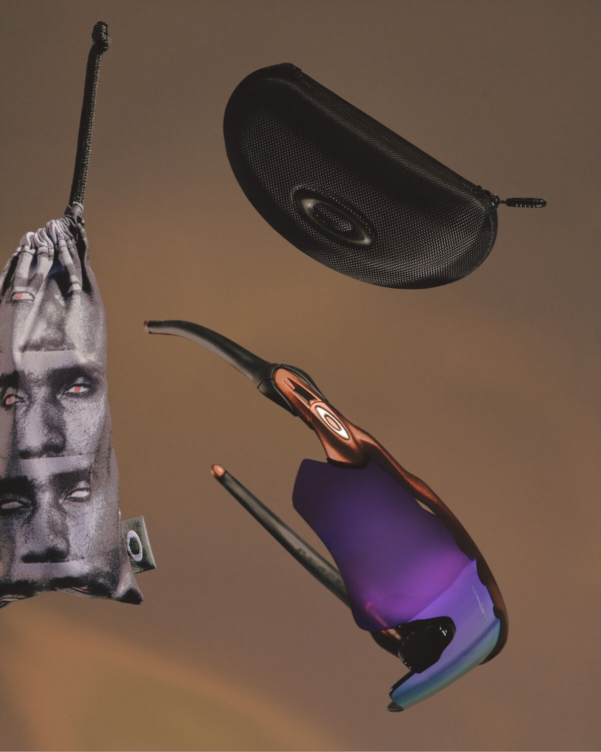 Oakley Factory Team x Brain Dead "Rare Metals" - Radar EV Path Orange Prizm Violet