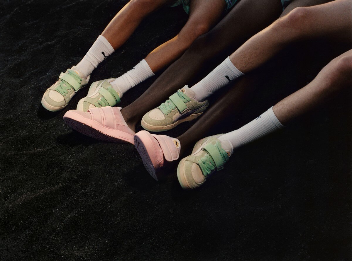 Puma x Palomo Spain Slipstream Lo (Light Mint/Puma White/Pristine) 391937-01 & Slipstream Mule (Pearl Pink/Prism Pink) 390243-01
