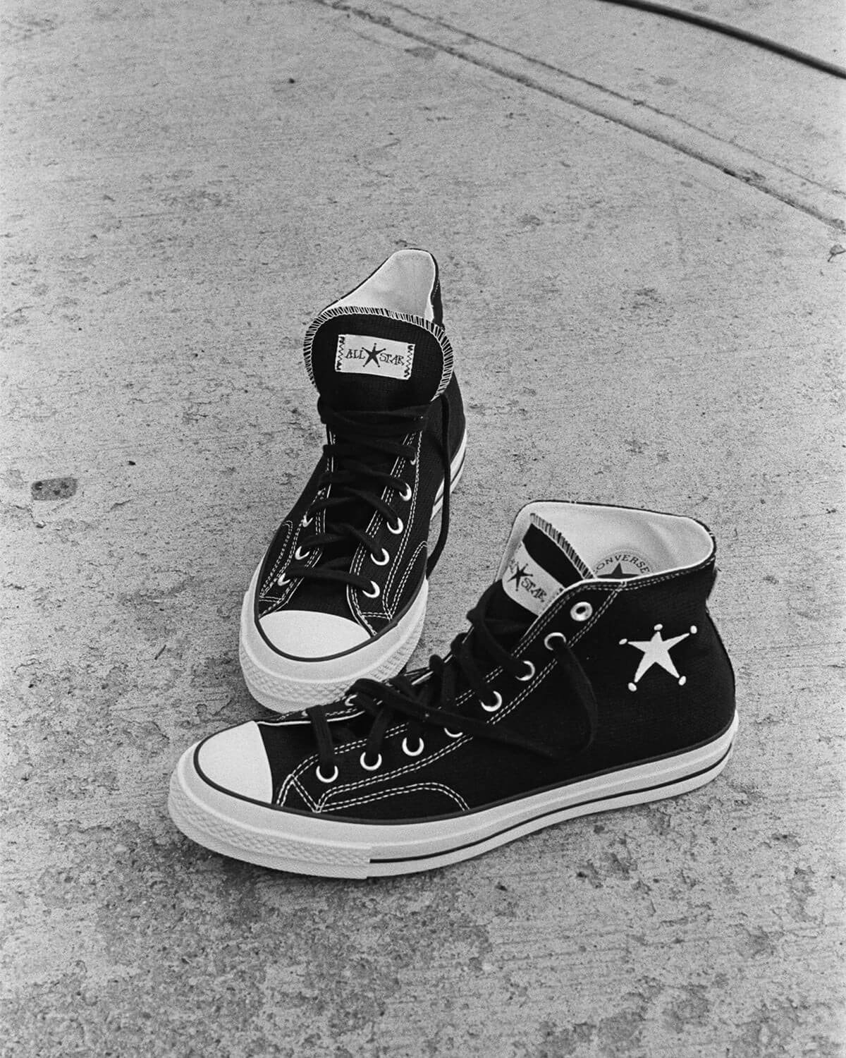 Converse x Stüssy Chuck 70 - Black/White/Black - A01765C