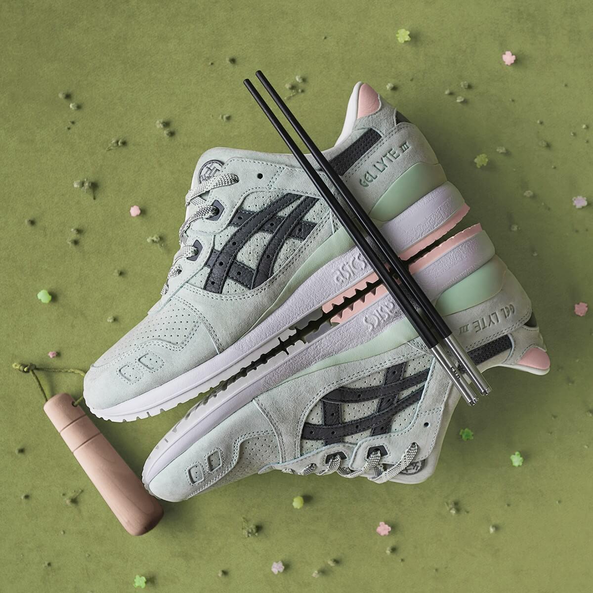 END. x ASICS SportStyle Gel-Lyte III "Wasabi" - Green Gecko/Taupe Grey - H7LPK-8512