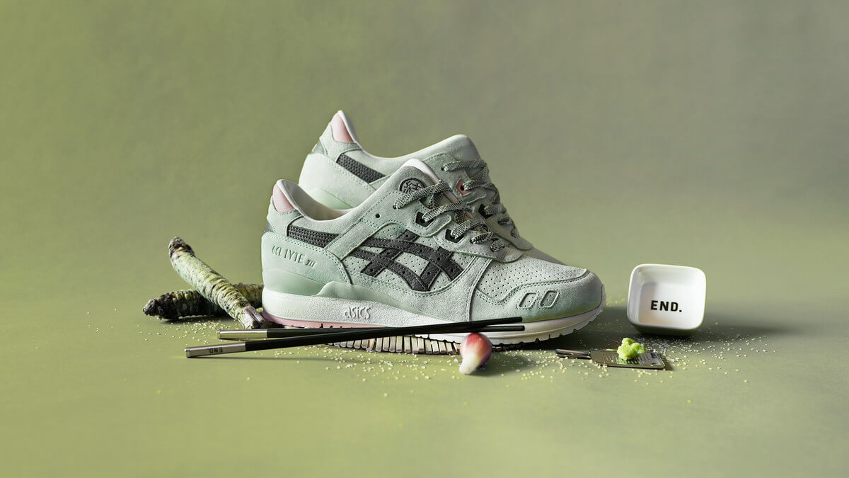 END. x ASICS SportStyle Gel-Lyte III "Wasabi" - Green Gecko/Taupe Grey - H7LPK-8512