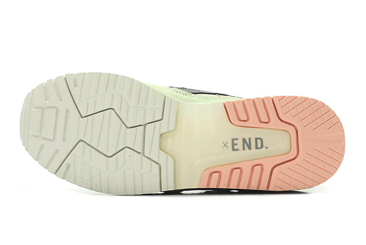 outsole details: insole details: END. x ASICS SportStyle Gel-Lyte III "Wasabi" - Green Gecko/Taupe Grey - H7LPK-8512