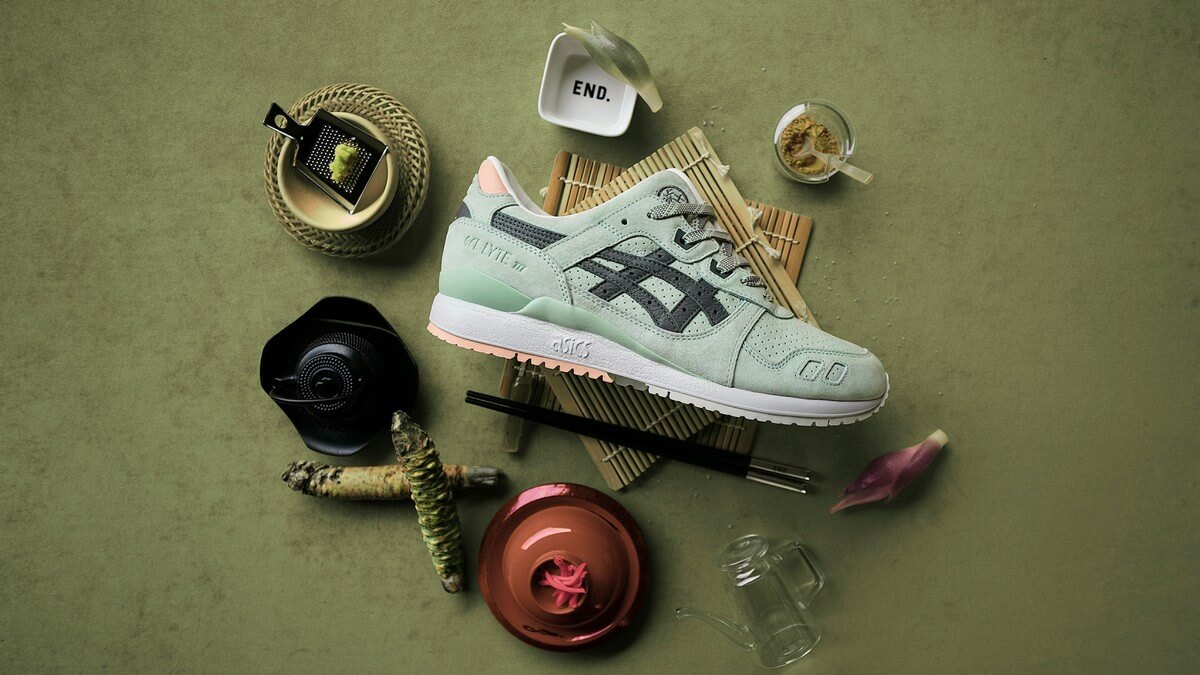 END. x ASICS SportStyle Gel-Lyte III "Wasabi" - Green Gecko/Taupe Grey - H7LPK-8512