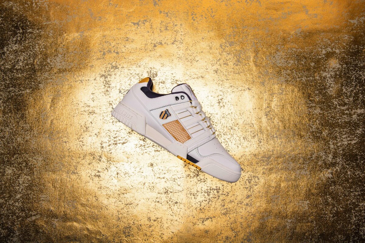 K-Swiss - Gstaad Gold - Brilliant White/Navy/Honey Gold