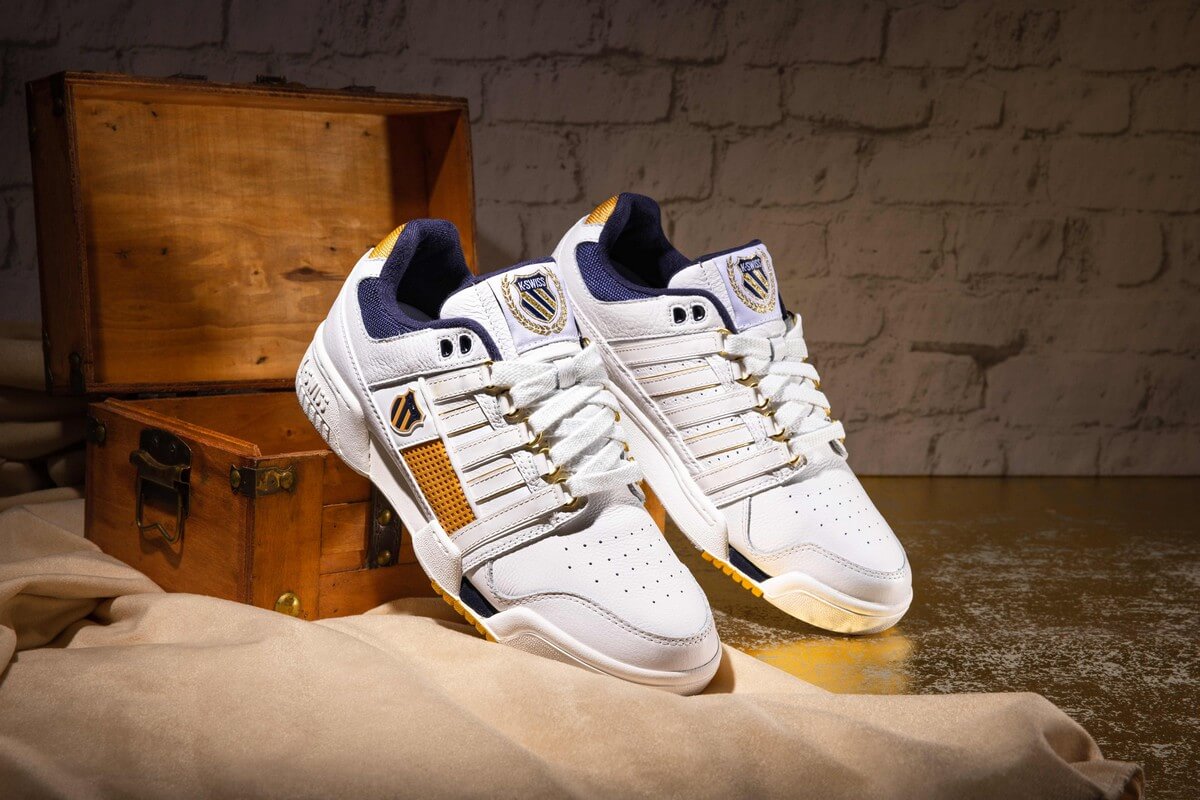 K-Swiss - Gstaad Gold - Brilliant White/Navy/Honey Gold