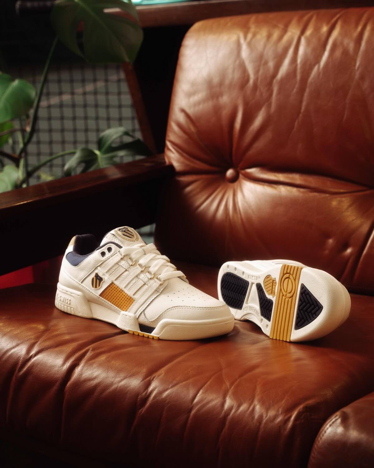 K-Swiss - Gstaad Gold - Brilliant White/Navy/Honey Gold
