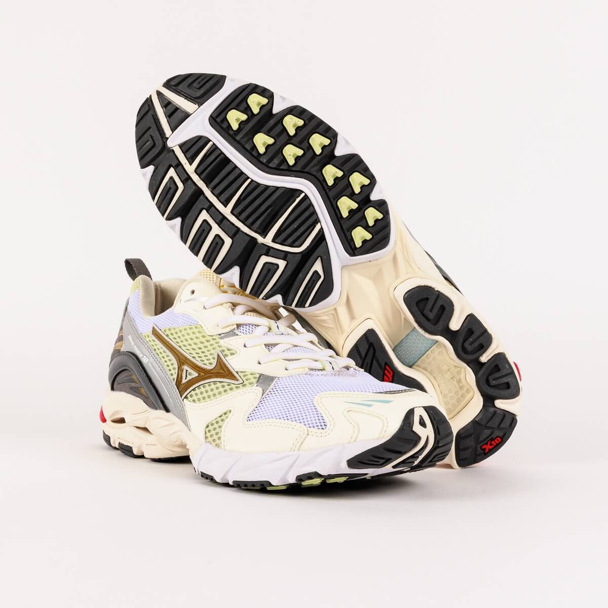 Mizuno Wave Rider 10 - White / Silver Clud / Sunstruck - D1GA331201