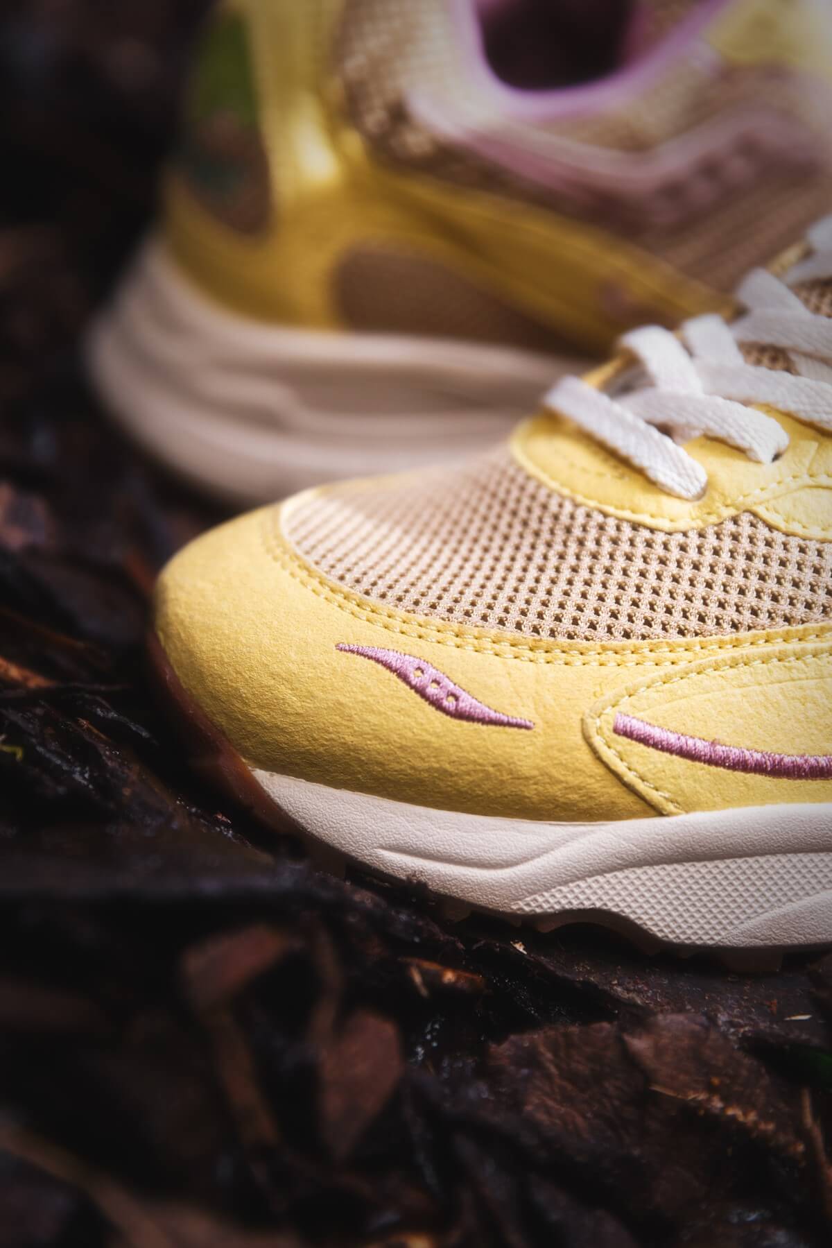 Saucony Originals 3D Grid Hurricane Mushroom Pack - Tan/Yellow- S70747-1