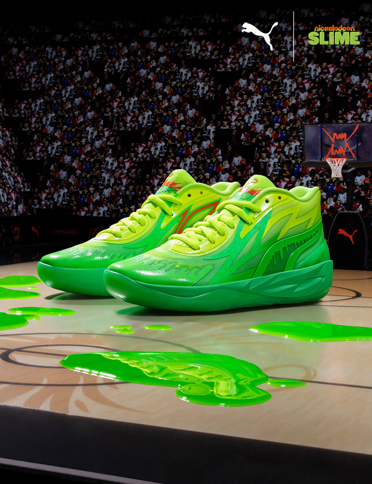 Puma LaMelo Ball MB.02 "Nickelodeon Slime" - Fluro Green / Lime Squeeze - 377584-01