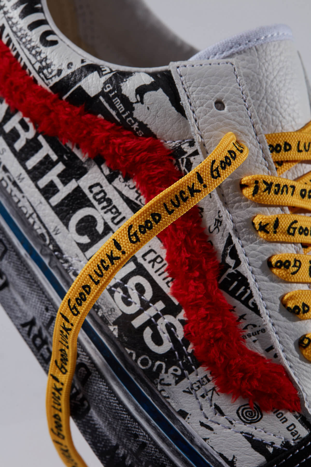 Vans Vault x Gallery Dept. Old Skool "Good Luck" - Black/True White - VNOA4P3XBMW1