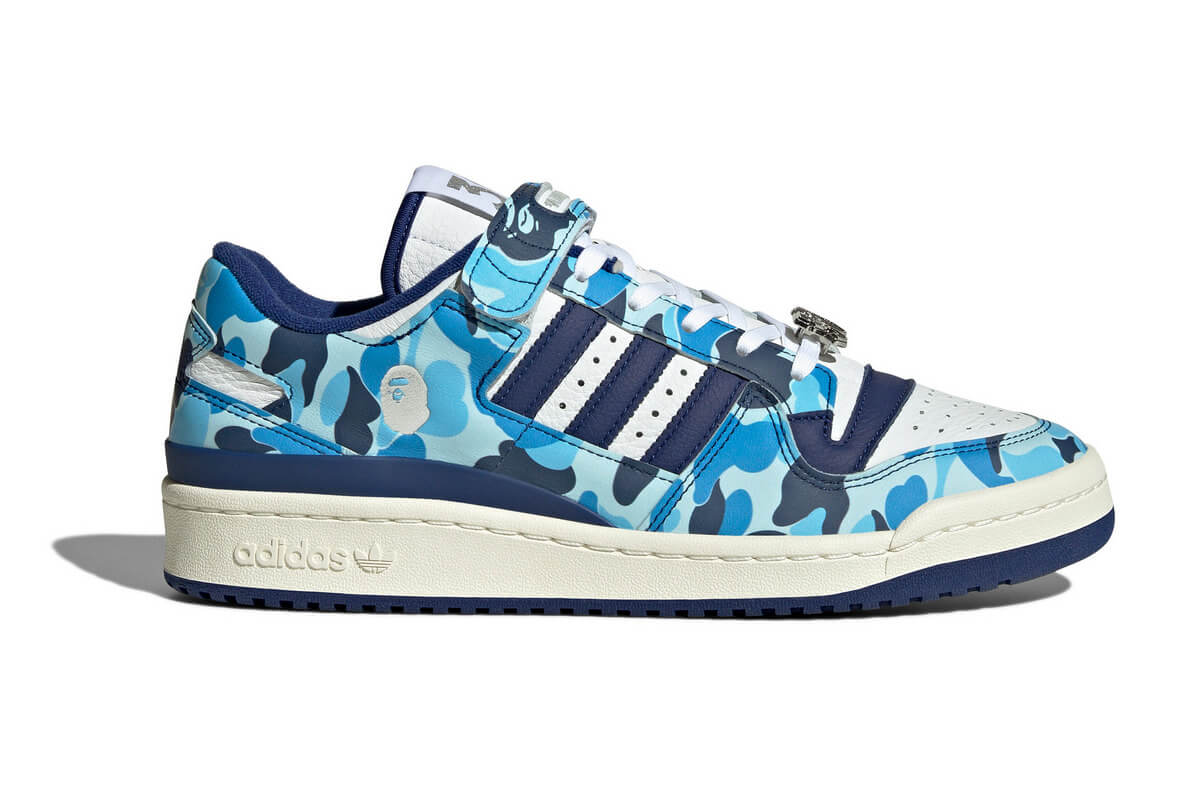 adidas Originals x BAPE Forum 84 Low - Cloud White / Core White / Metallic Silver / (Blue) - ID4772