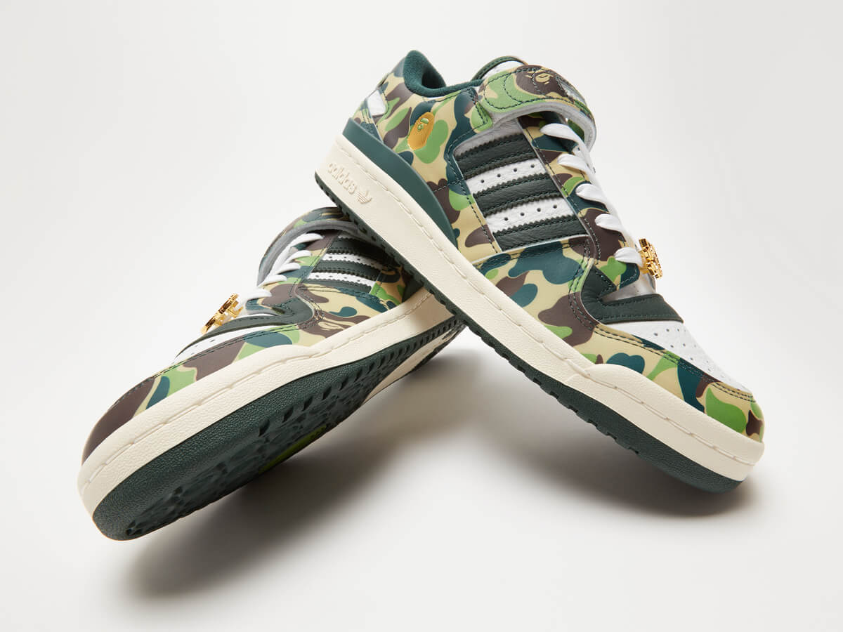 adidas Originals x BAPE Forum 84 Low - Cloud White / Core White / Metallic Gold / (Green)- ID4771