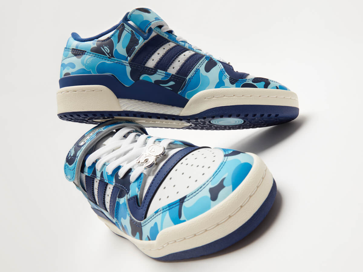 adidas Originals x BAPE Forum 84 Low - Cloud White / Core White / Metallic Silver / (Blue) - ID4772