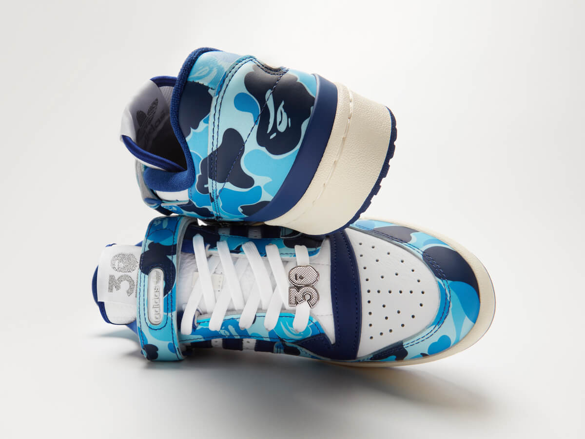 adidas Originals x BAPE Forum 84 Low - Cloud White / Core White / Metallic Silver / (Blue) - ID4772