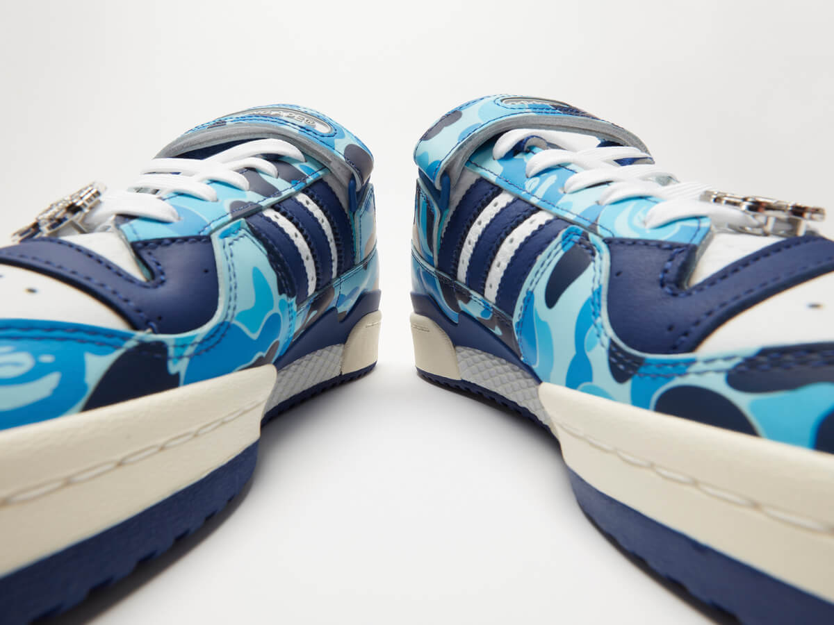 adidas Originals x BAPE Forum 84 Low - Cloud White / Core White / Metallic Silver / (Blue) - ID4772