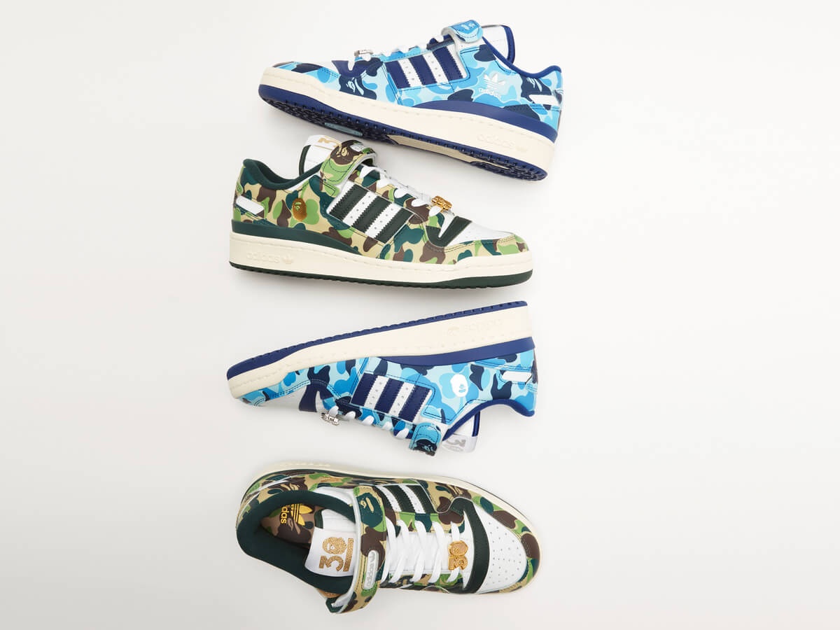 adidas Originals x BAPE Forum 84 Low Blue & Green Camo