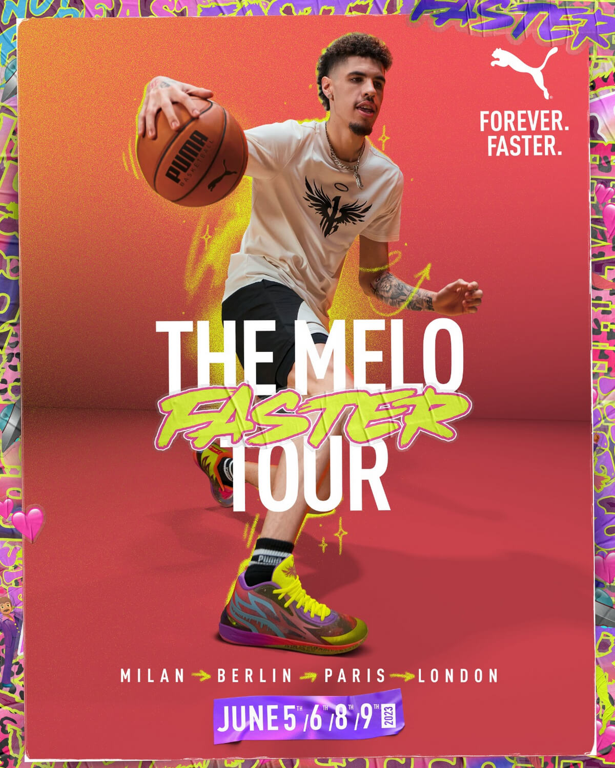 Puma & LaMelo Ball: The Melo Faster Tour in Mailand, Berlin, Paris und London