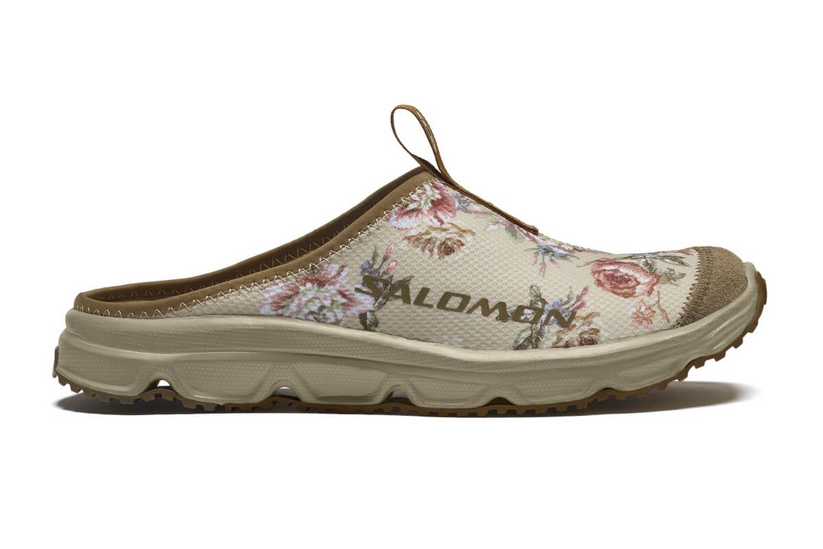 Salomon x Beams RX Slide 3.0 "Flowers" - Safari / Kangaroo / Toasted Coconut - L47420700