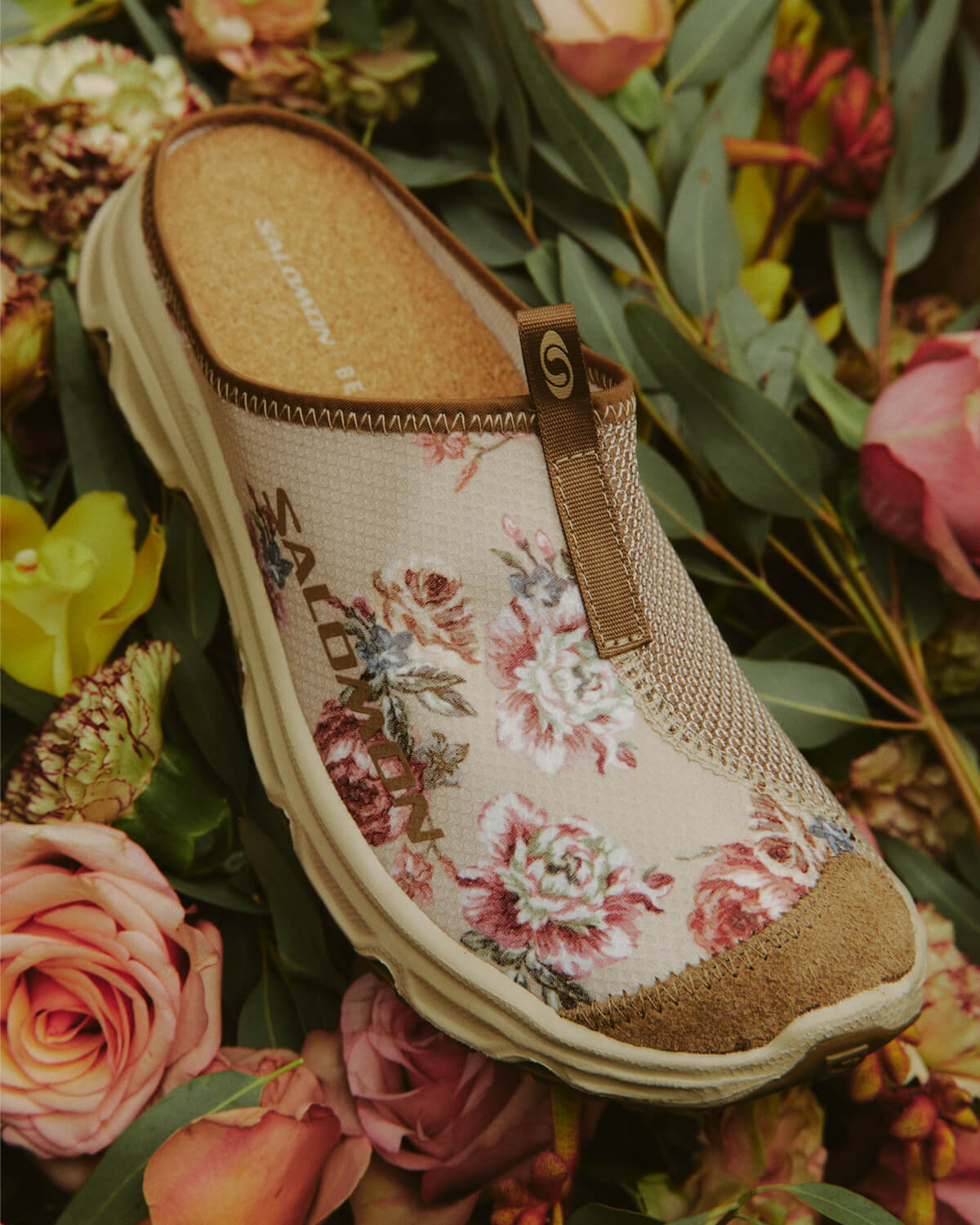 Salomon x Beams RX Slide 3.0 "Flowers" - Safari / Kangaroo / Toasted Coconut - L47420700