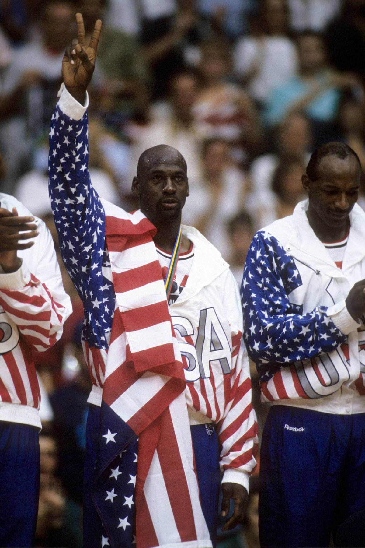 That time Michael Jordan had to wear a Reebok Jacket