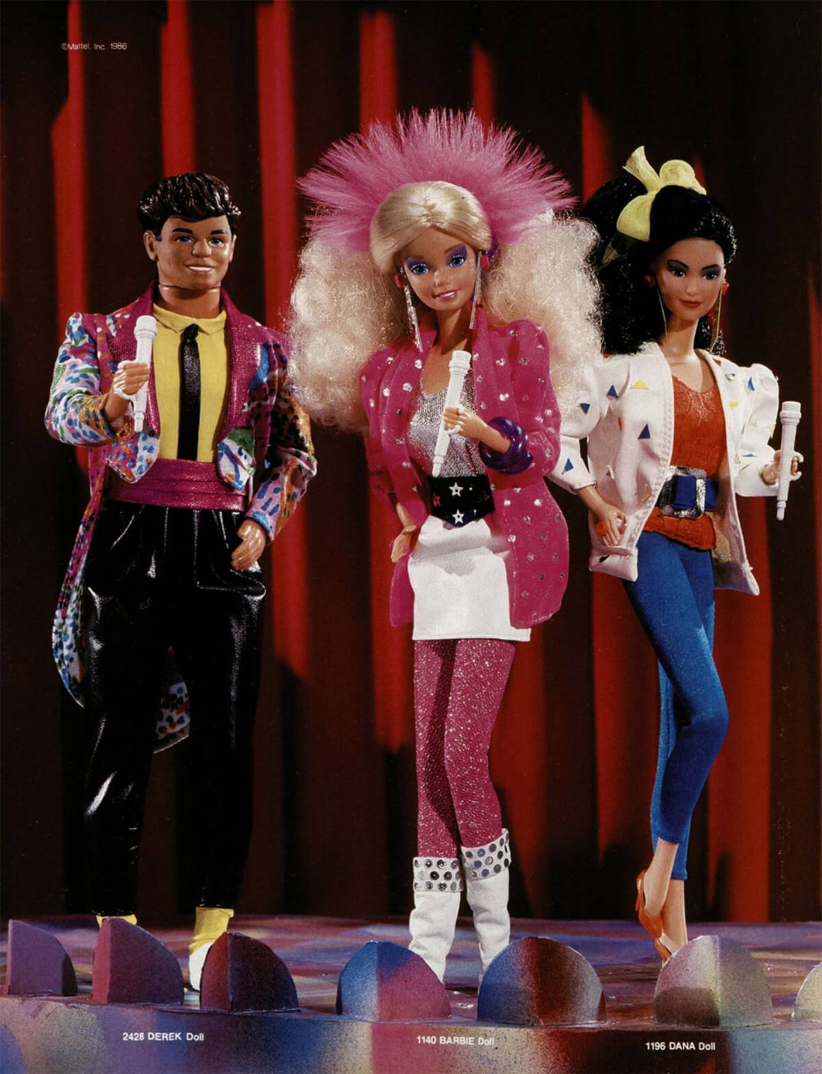 Barbie ROCKERS Collection: Derek, Barbie, Dana - 1986
