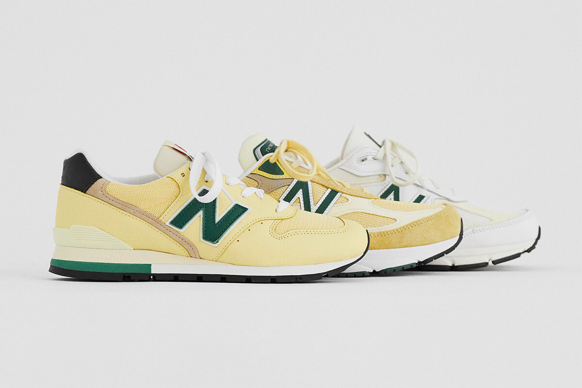 New Balance - Made in USA - U996TD (Pale Yellow/Forest Green), U990TE6 (Pale Yellow) & U990TC4 (Calcium/Forest Green)