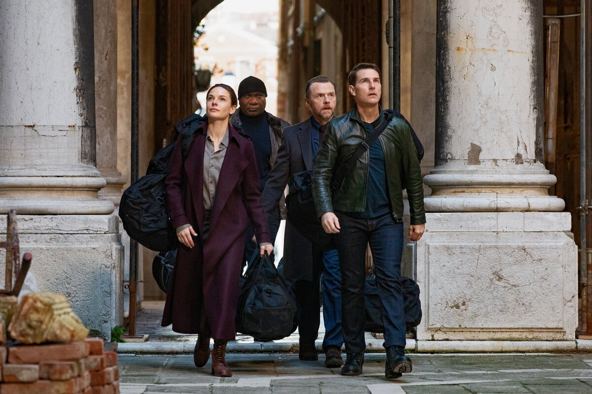 Tom Cruise, Rebecca Ferguson, Simon Pegg and Ving Rhames in Mission: Impossible Dead Reckoning - Part One