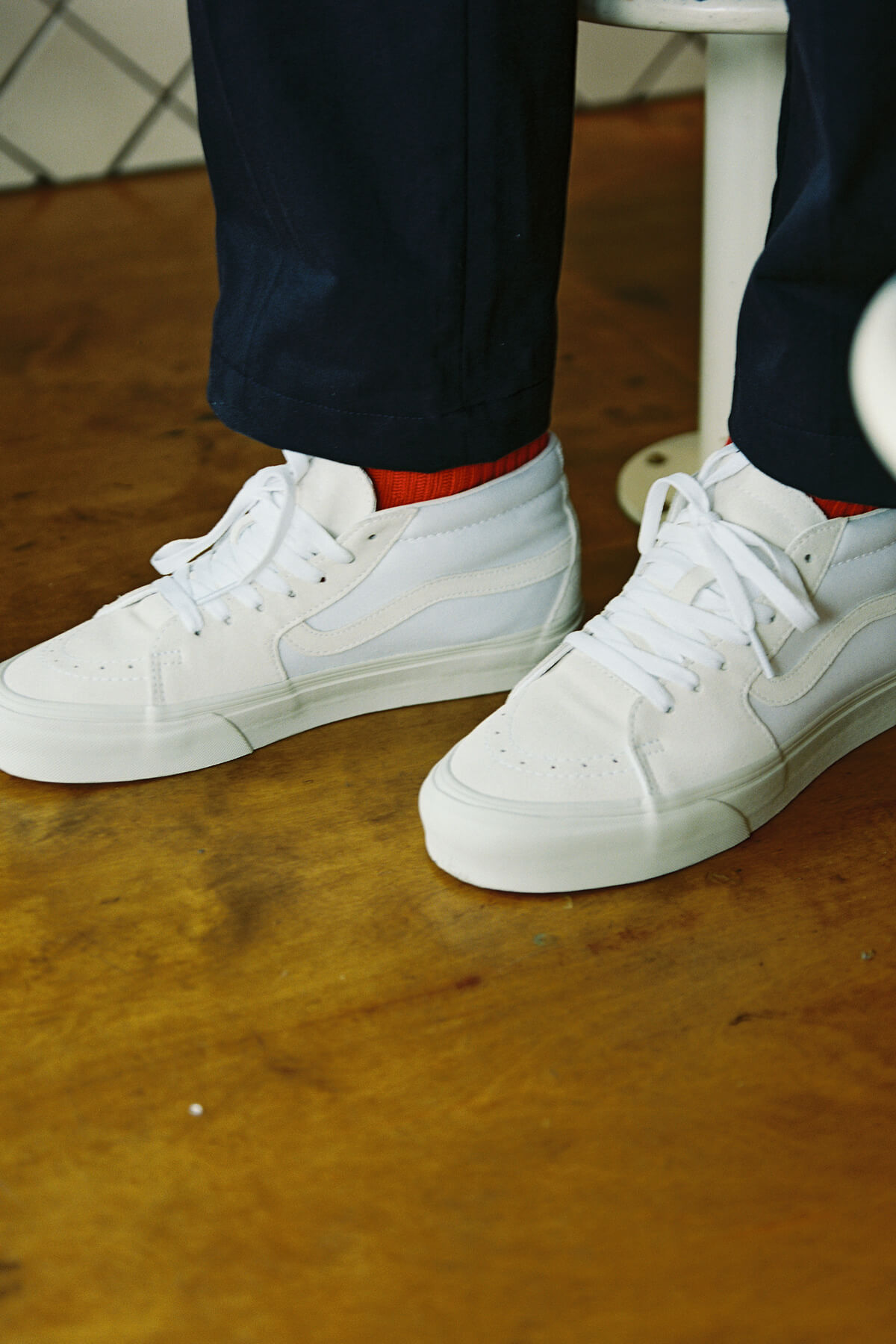 Vans Vault x JJJJound OG Sk8-Mid LX - True White - VN0A7TNHW001