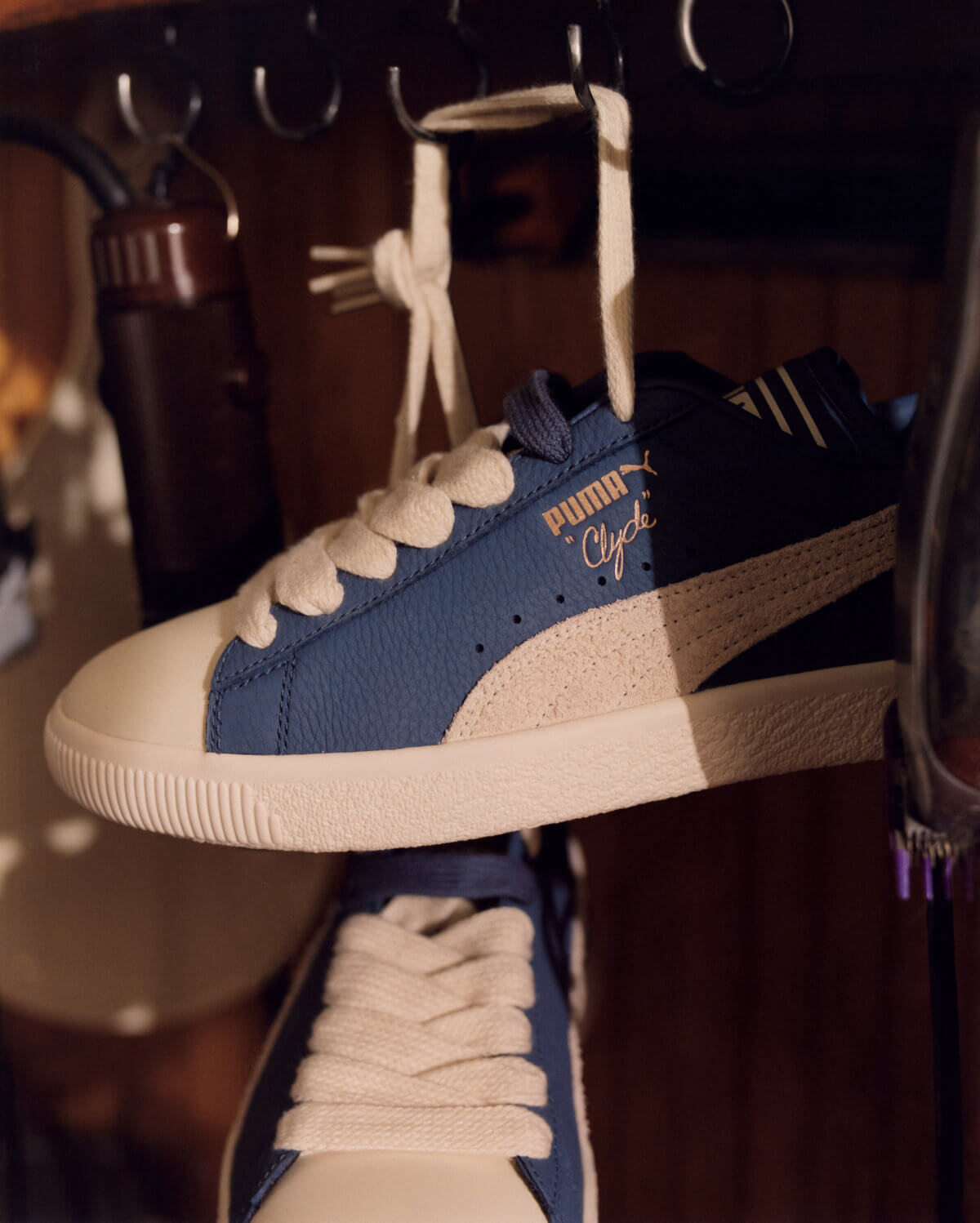Puma x Rhuigi Clyde - Pristine / Inky Blue - 393305-02