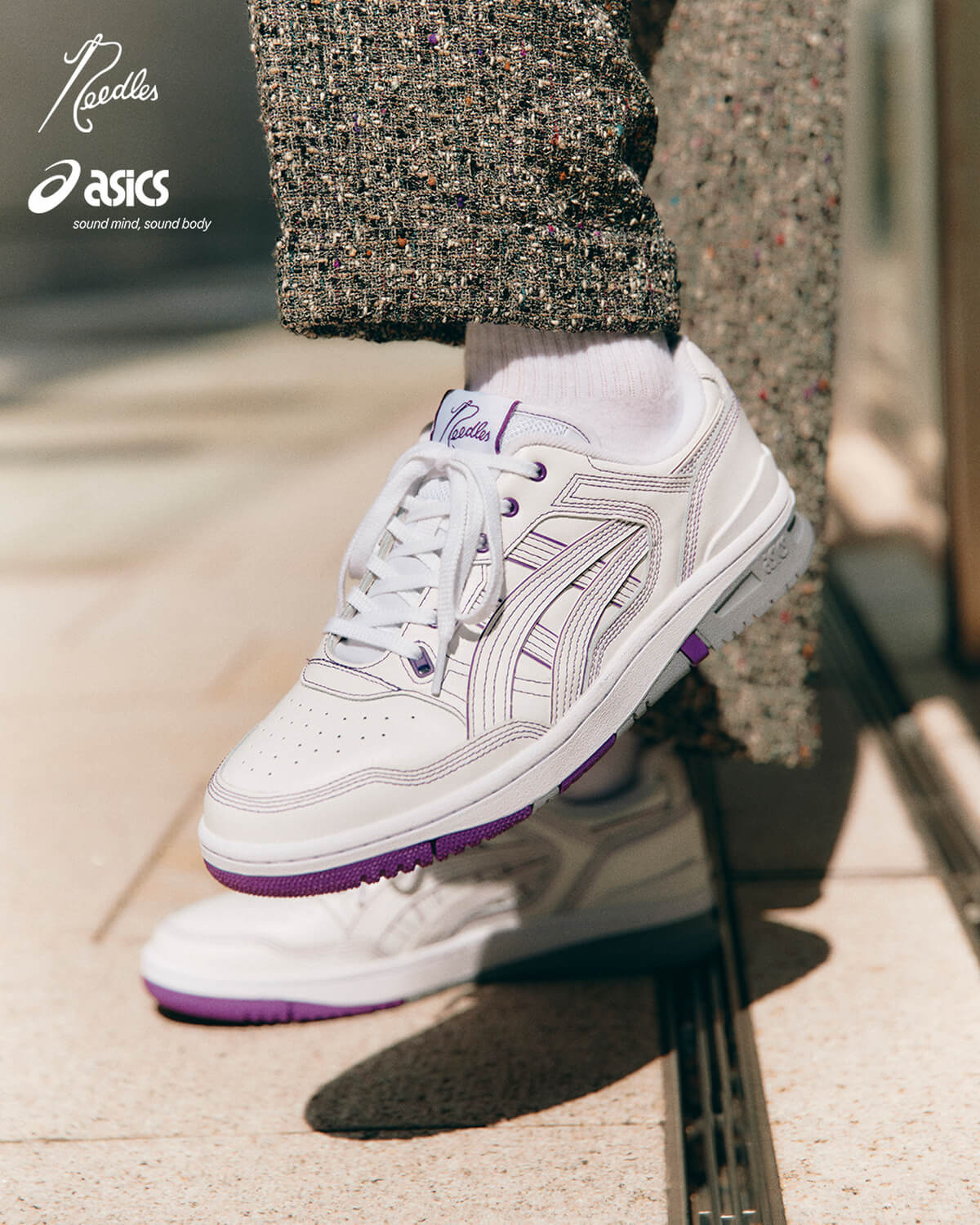 ASICS SportStyle x Needles EX89 - White/Purple/Grey - 1201A942-100