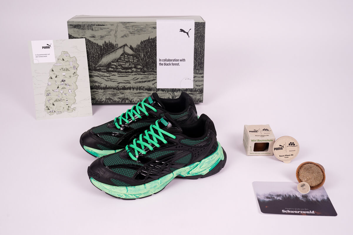 Puma x Black Forest Velophasis "Into the Nature" - Puma Black-Grassy Green - 394535-01