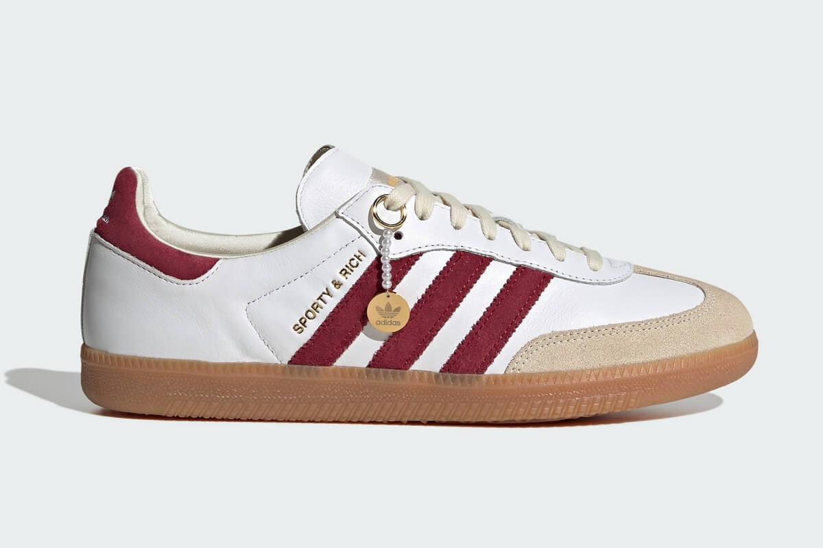 adidas Originals x Sporty & Rich - Samba - Footwear White / Core Burgundy / Clear White - IF5660