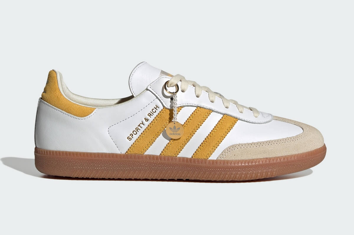 adidas Originals x Sporty & Rich - Samba - Footwear White / Bold Gold / Chalk White - IF5661