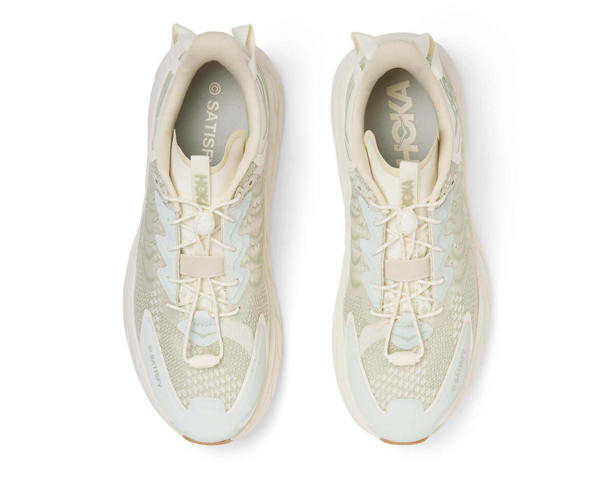 HOKA x SATISFY Clifton LS Forged Iron & Celadon Tint