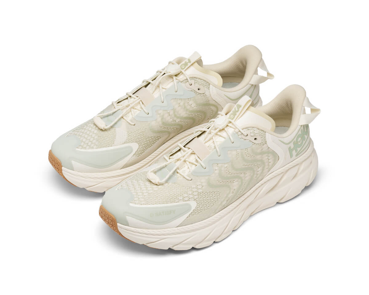 HOKA x SATISFY Clifton LS - Celadon Tint/Whisper White - 1143450-CTWW