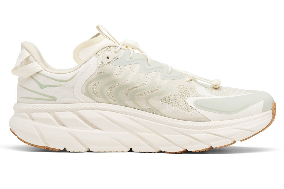 HOKA x SATISFY Clifton LS Forged Iron & Celadon Tint