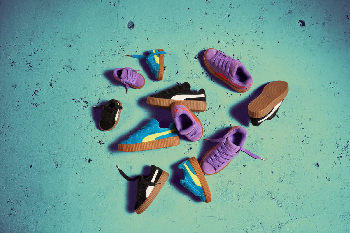 Puma x Fenty by Rihanna Creeper Phatty Lavender Alert, Speed Blue & Puma Black