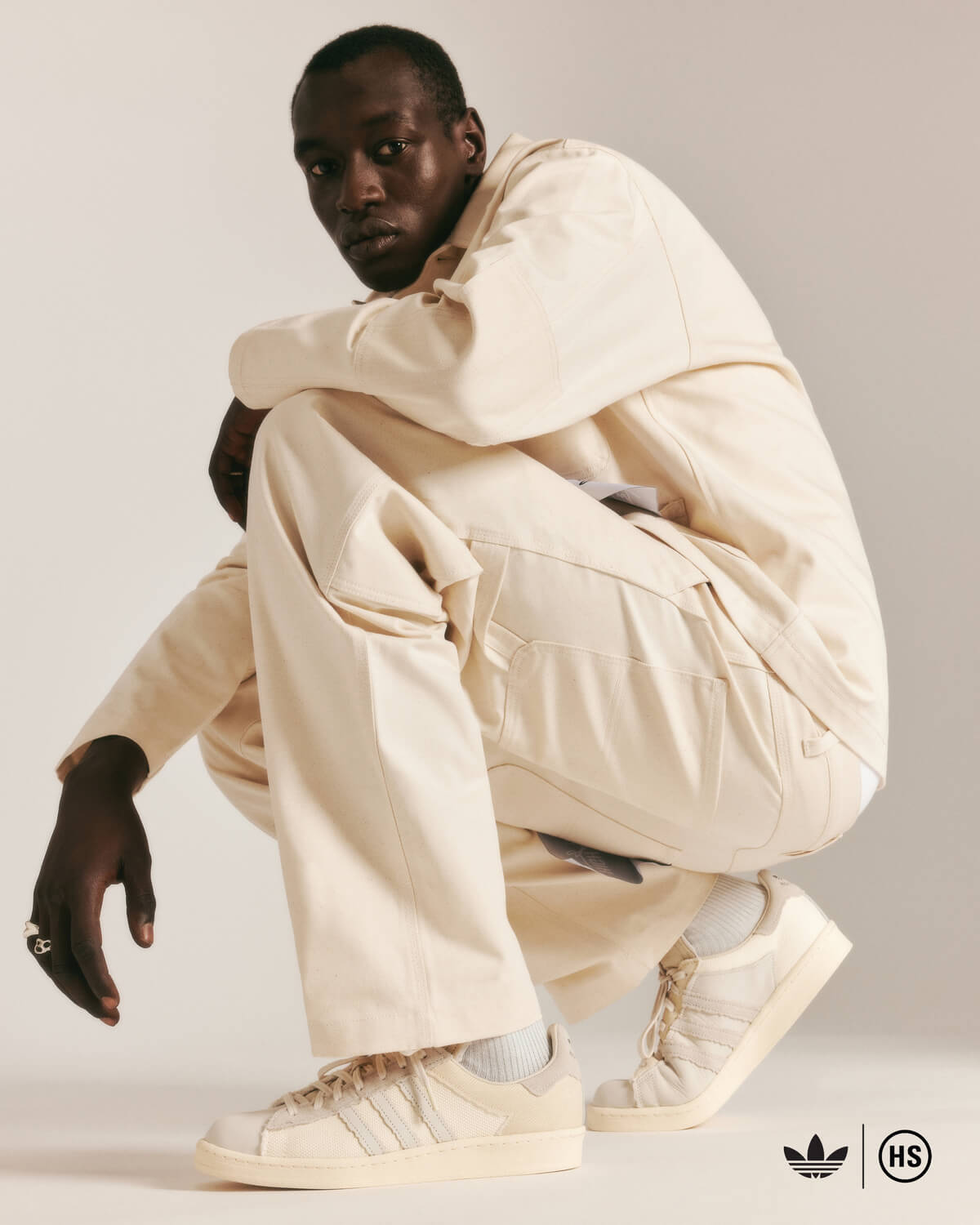 adidas Originals x Highsnobiety Campus "Highart" - Crystal White / White Tint / Chalk White - IG8171