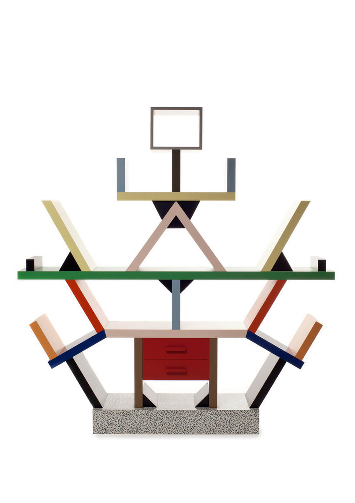 erede Ettore Sottsass (Memphis Milano), Carlton, Raumteiler, 1981, © erede Ettore Sottsass / VG Bild-Kunst, Bonn 2023