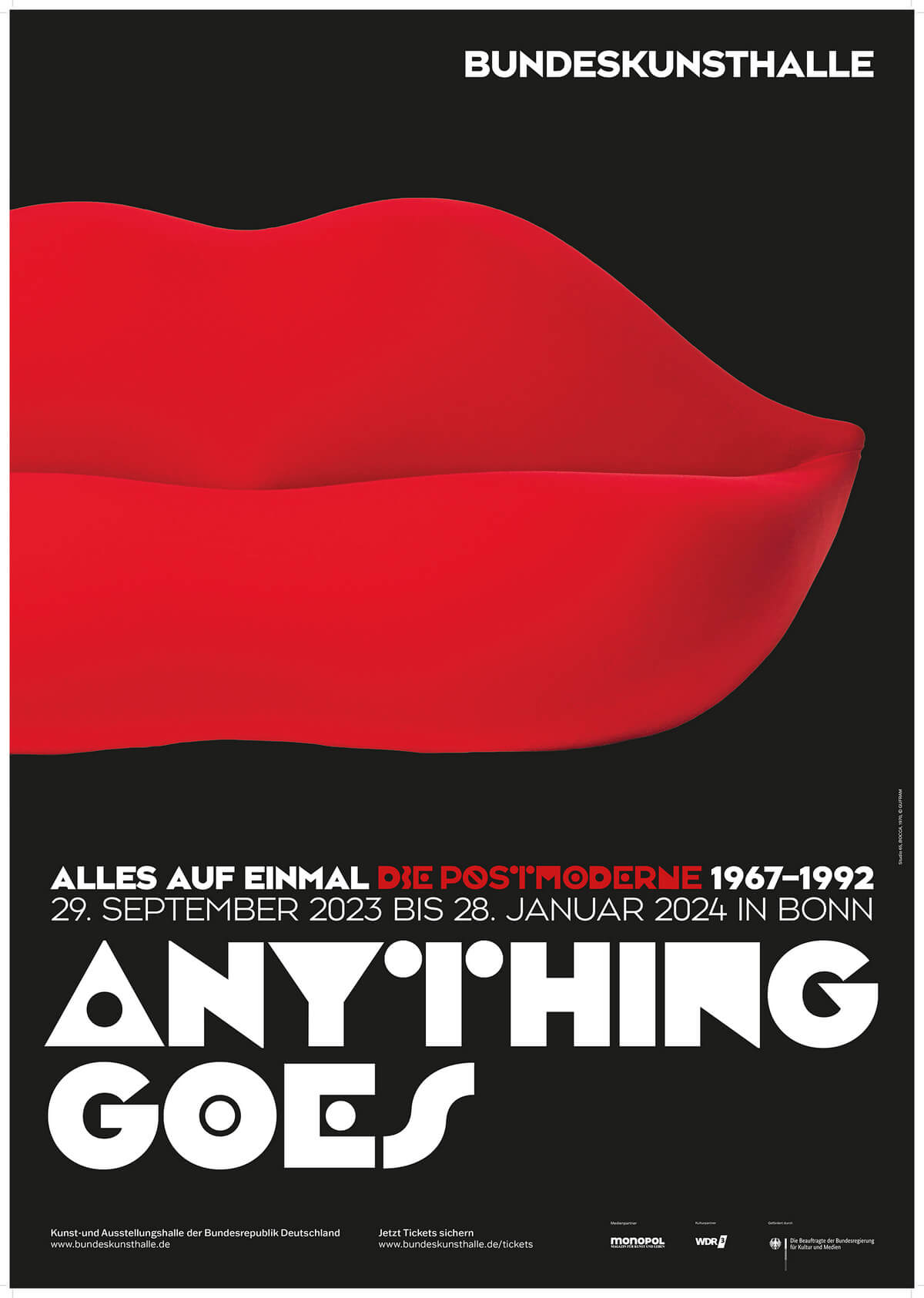 Ausstellung in der Bundeskunsthalle Bonn: ALLES AUF EINMAL: DIE POSTMODERNE, 1967-1992