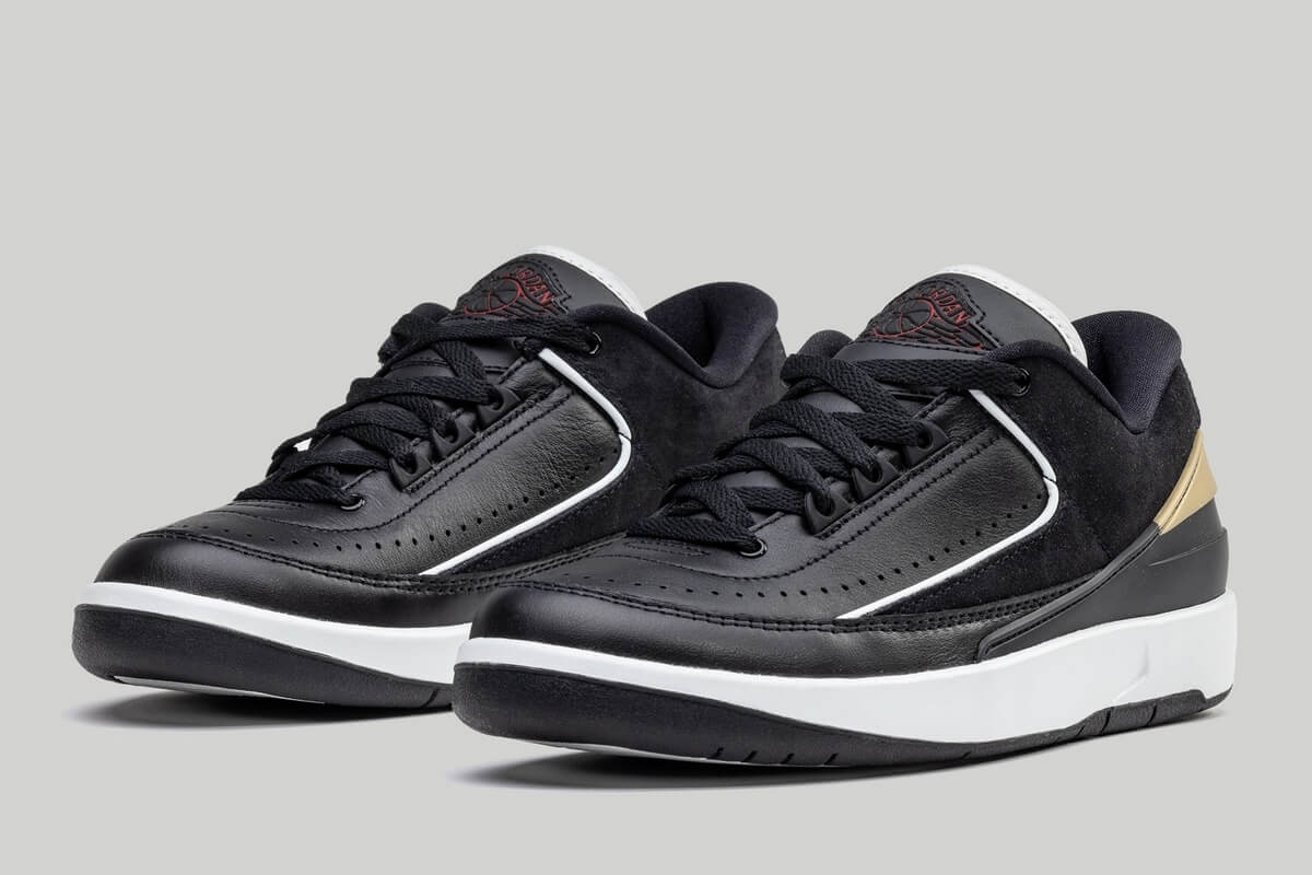 Nike Air Jordan 2 Retro Low - Black/Varsity Red-Metallic Gold-Off White - DX4401-001