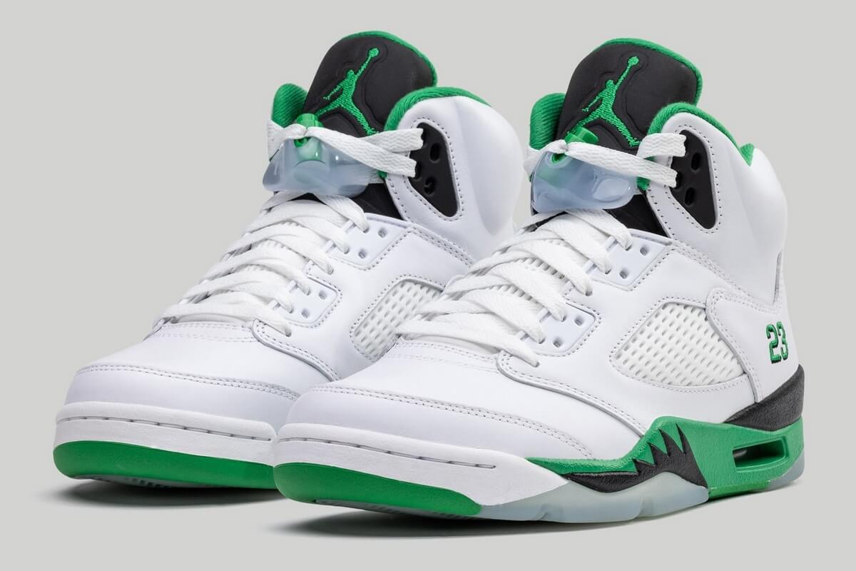 Nike Air Jordan 5 Retro "Lucky Green" - White/Lucky Green-Black-Ice Blue - DD9336-103