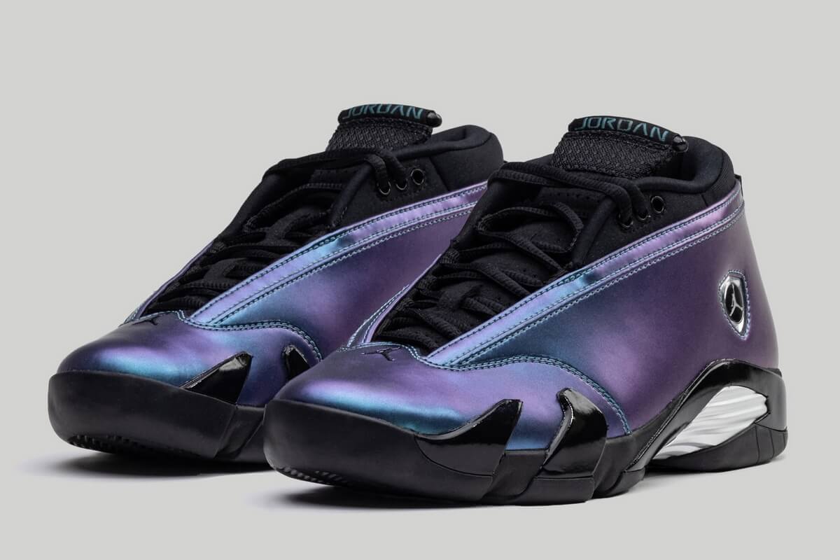Nike Air Jordan 14 Low "Love Letter" - Mineral Teal/Metallic Silver-Black - DH4121-300