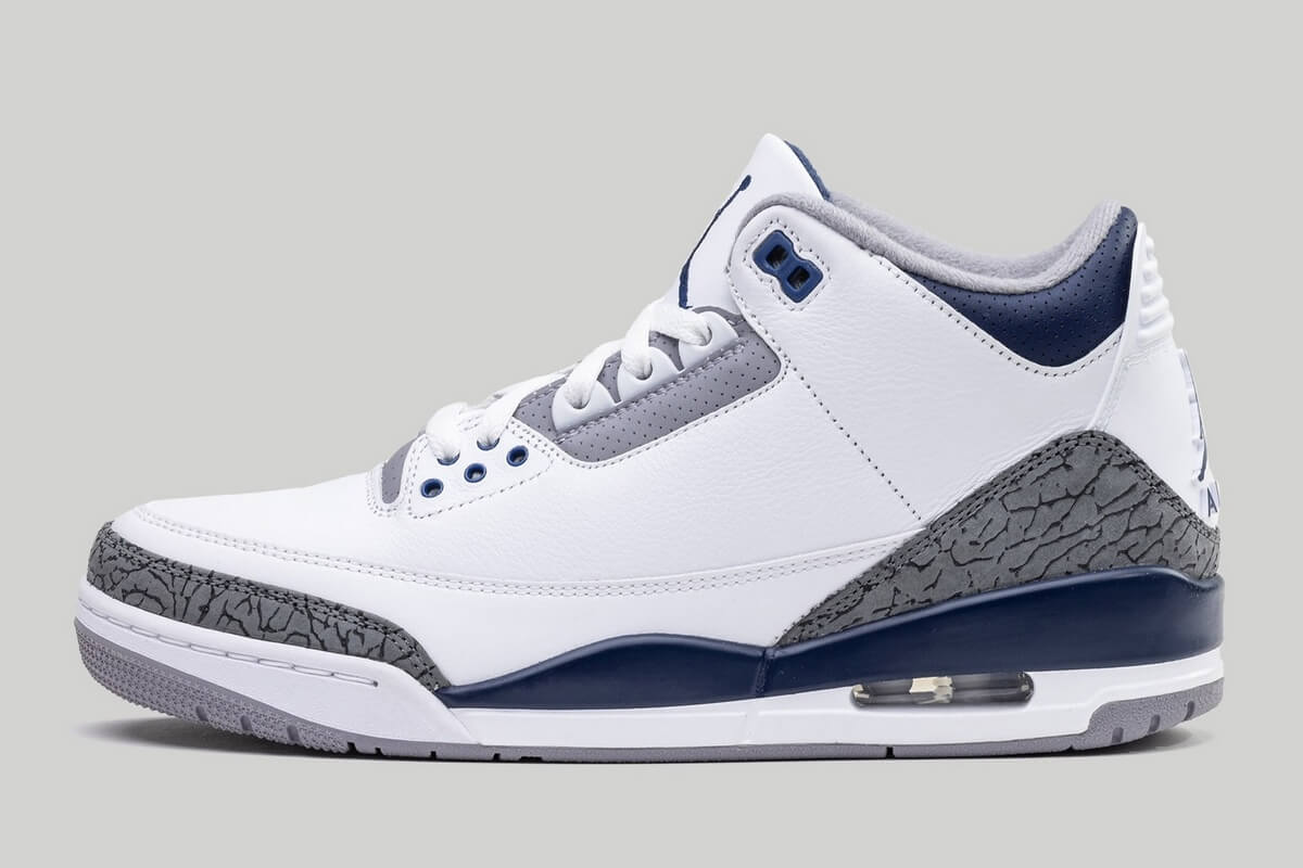 Nike Air Jordan 3 Retro "Midnight Navy" - White/Cement Grey/Black/Midnight Navy - CT8532-140