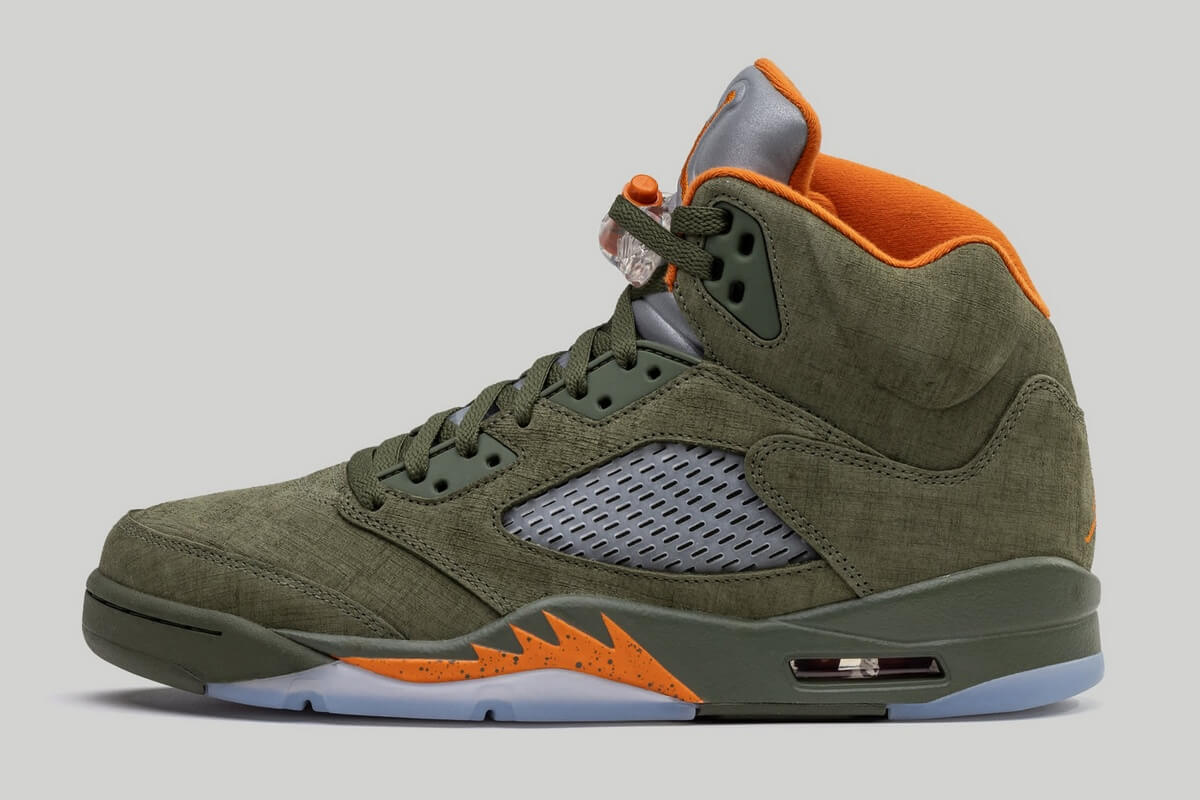 Nike Air Jordan 5 Retro "Olive" - Army Olive/Solar Orange - DD0587-308