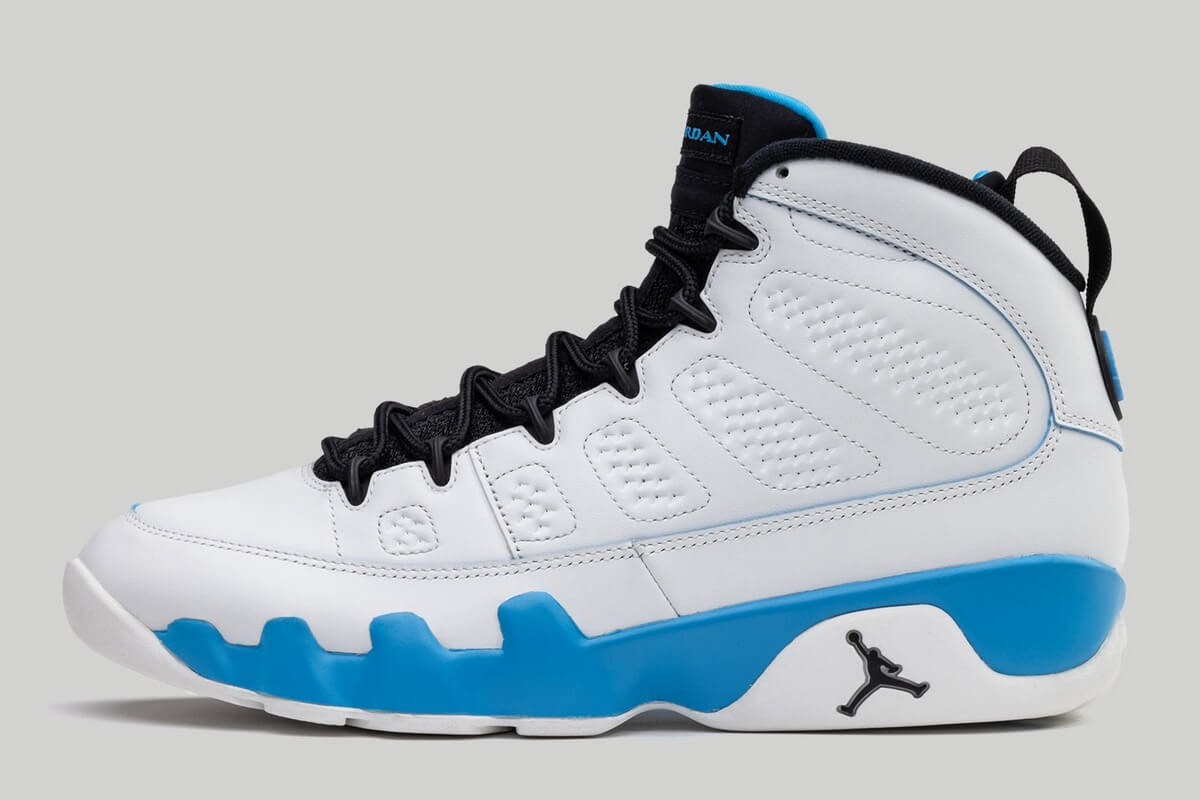 Nike Air Jordan 9 Retro "Powder Blue" - Summit White/Black-Dark Powder Blue - FQ8992-101
