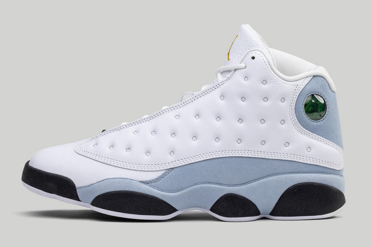 Nike Air Jordan 13 "Blue Grey" - White/Yellow Ochre/Blue Grey/Black - 414571-170