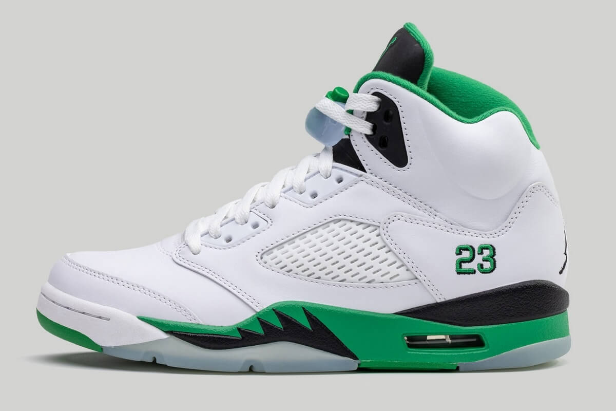 Nike Air Jordan 5 Retro "Lucky Green" - White/Lucky Green-Black-Ice Blue - DD9336-103