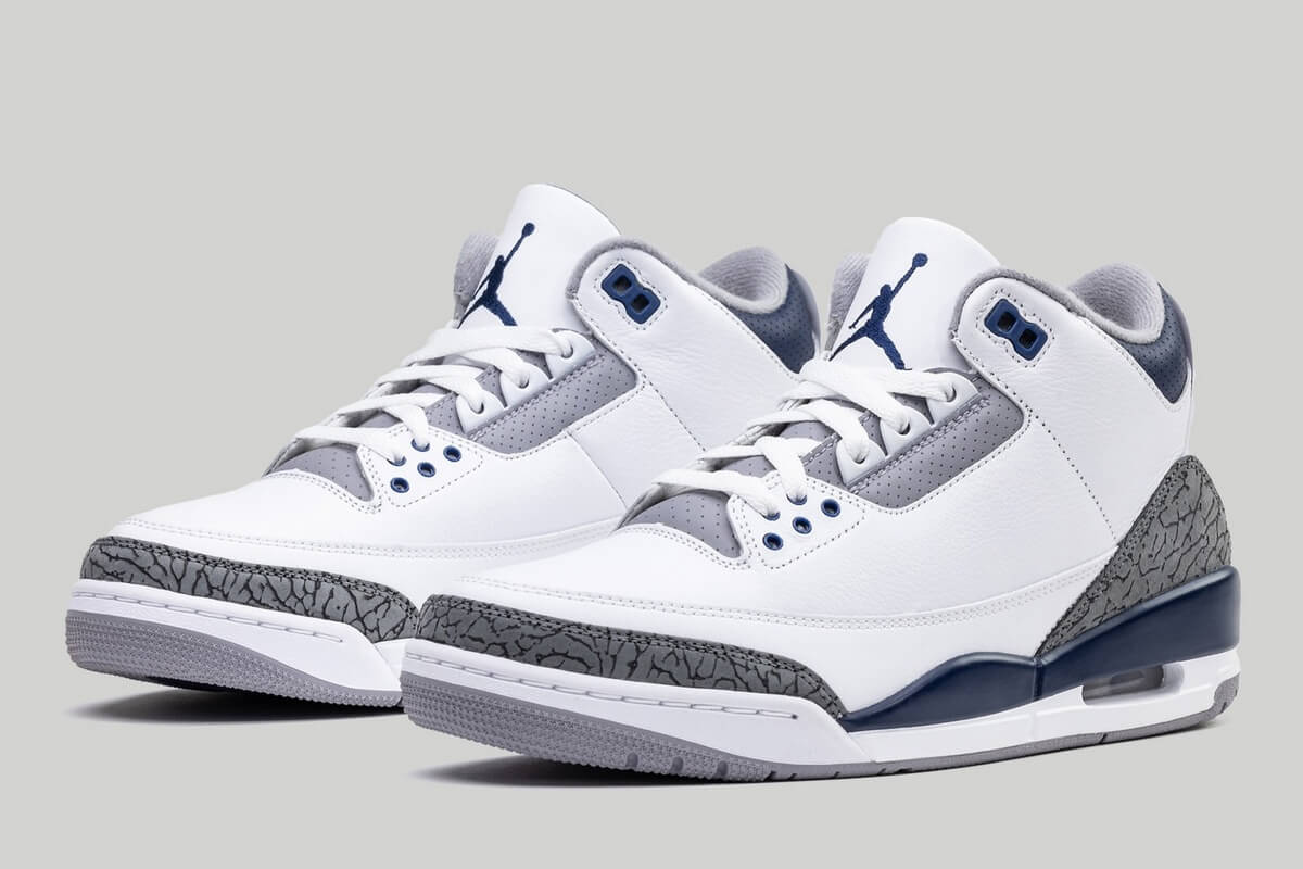 Nike Air Jordan 3 Retro "Midnight Navy" - White/Cement Grey/Black/Midnight Navy - CT8532-140